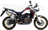 Exhaust Tip With Noise Certification Maxi Race-Tech Aluminium Stainless Steel - Arrow Special Parts Compatible With Honda Crf 1000 L Africa Twin (2016-2019)