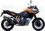 Exhaust Tip With Noise Certification Maxi Race-Tech Black Aluminium Carbon - Arrow Special Parts Compatible With Ktm 1050 Adventure (2015-2016)
