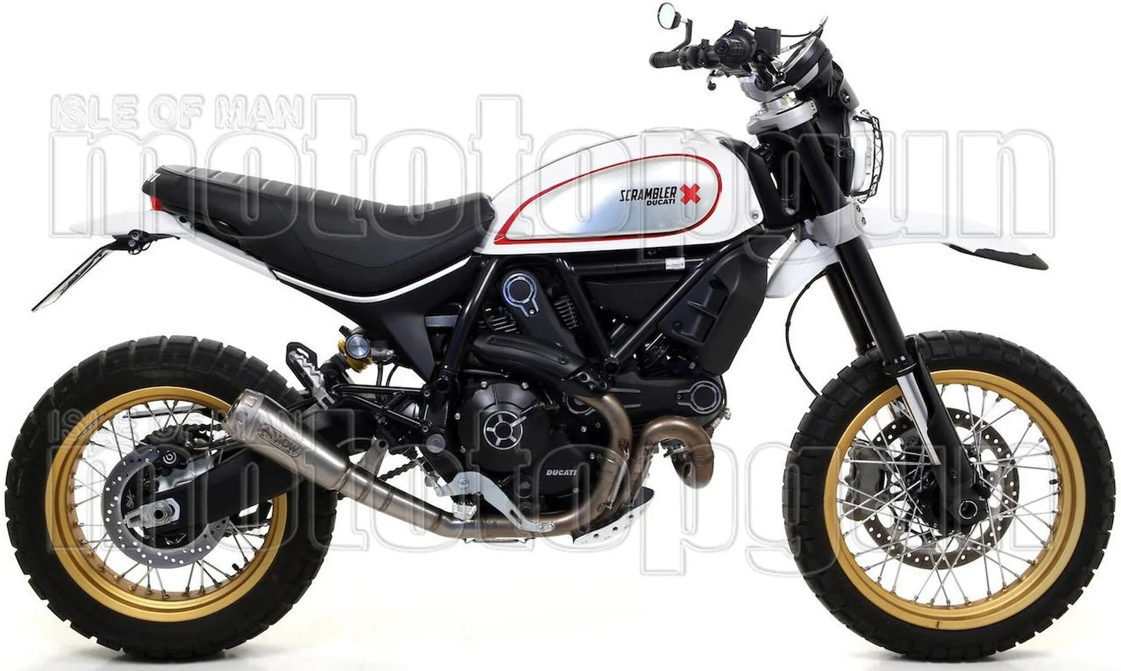 Exhaust Tip Without Sound Certification Pro-Race Titanium Titanium - Arrow Special Parts Compatible With Ducati Scrambler 800 Desert Sled (2017-2020)