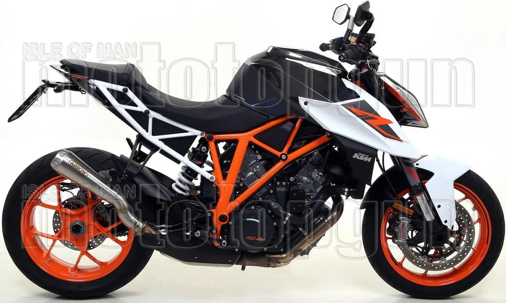 Non-Catalytic Exhaust Tip With Sound Certification Pro-Race Titanium Titanium - Arrow Special Parts Compatible With Ktm Duke 1290 (2017-2019)