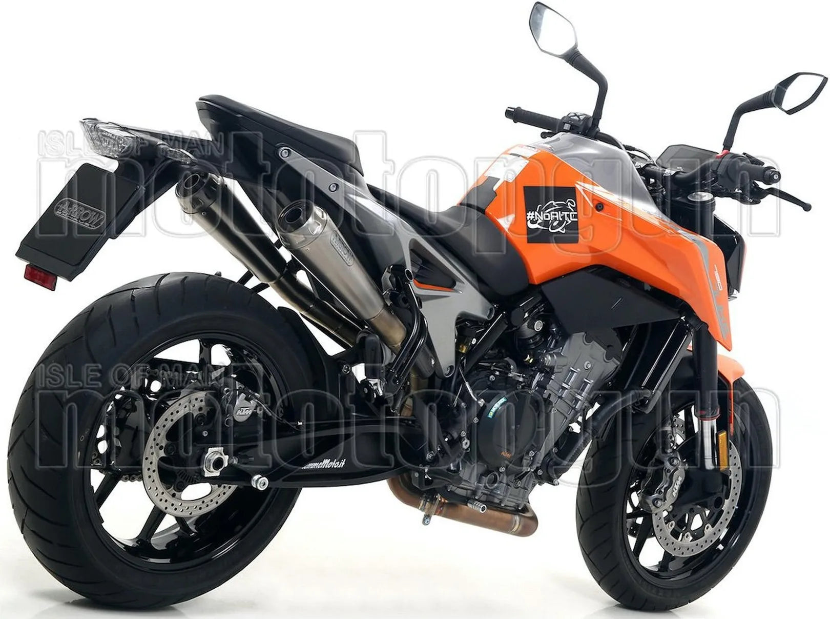 Non-Catalytic Exhaust Tip With Sound Certification Pro-Race Titanium Titanium - Arrow Special Parts Compatible With Ktm 790 Duke (2023)
