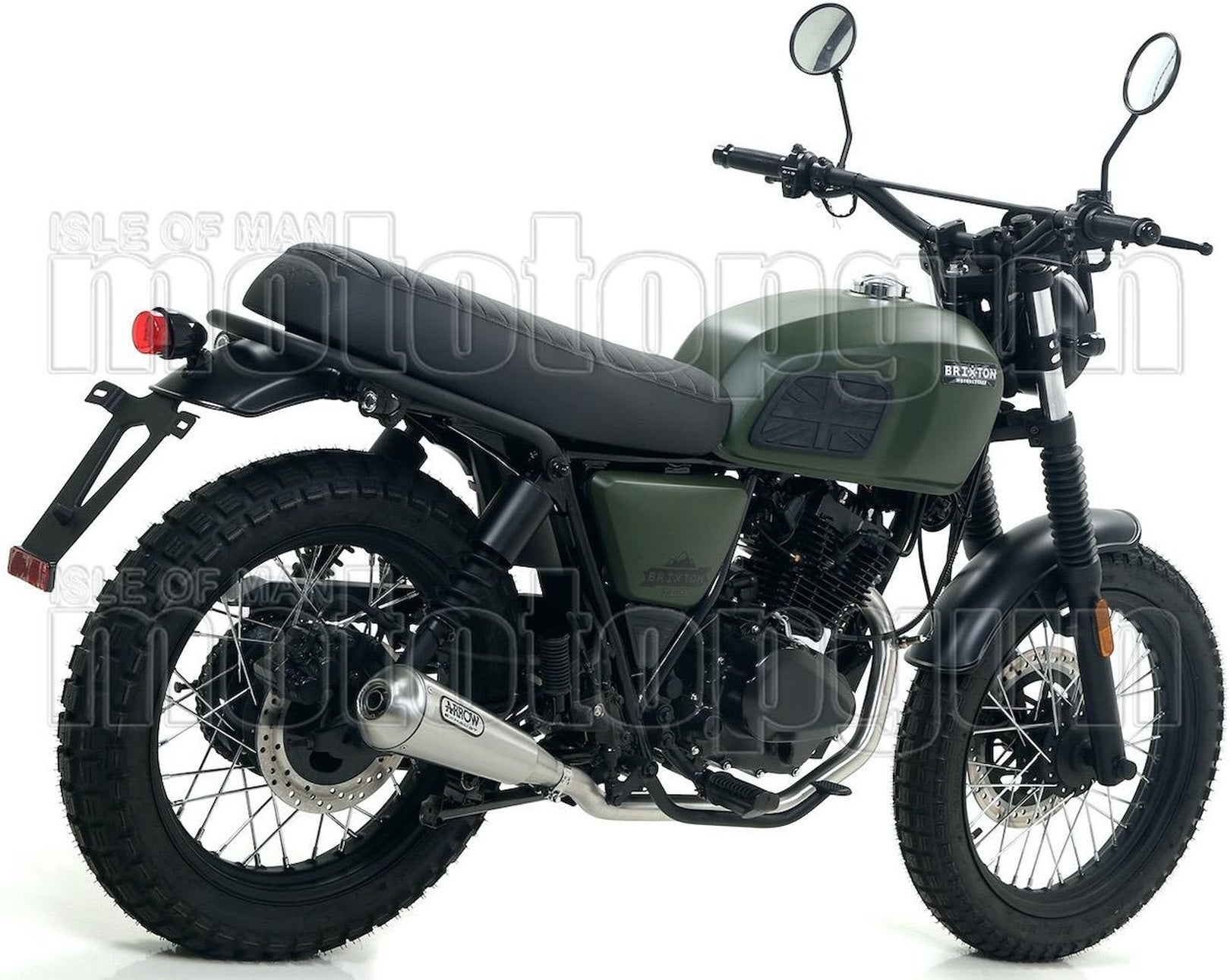 Complete Non-Catalytic Exhaust System With Sound Certification Pro-Race Nichrom Stainless Steel - Arrow Special Parts Compatible With Brixton Felsberg 125 X (2019-2020)
