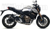 Complete Exhaust System Without Catalytic Converter And Without Sound Certification Pro-Race Black Nichrom Stainless Steel - Arrow Special Parts Compatible With Honda Cb 650 R (2019-2023)