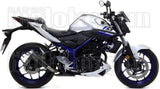 Complete Non-Catalytic Exhaust System With Sound Certification Pro-Race Black Nichrom Stainless Steel - Arrow Special Parts Compatible With Yamaha Mt-03 (2018-2019)