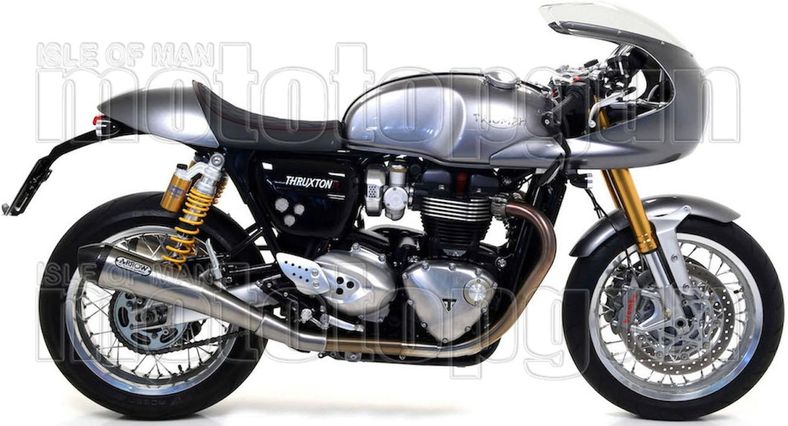Dual Exhaust System With Sound Certification Pro-Racing Nichrom Carbon - Arrow Special Parts Compatible With Triumph Thruxton 1200 R (2017-2020)
