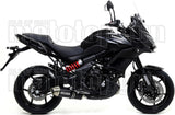 Complete Non-Catalytic Exhaust System With Sound Certification Race-Tech Black Aluminium Stainless Steel - Arrow Special Parts Compatible With Kawasaki Versys 650 (2017-2022)