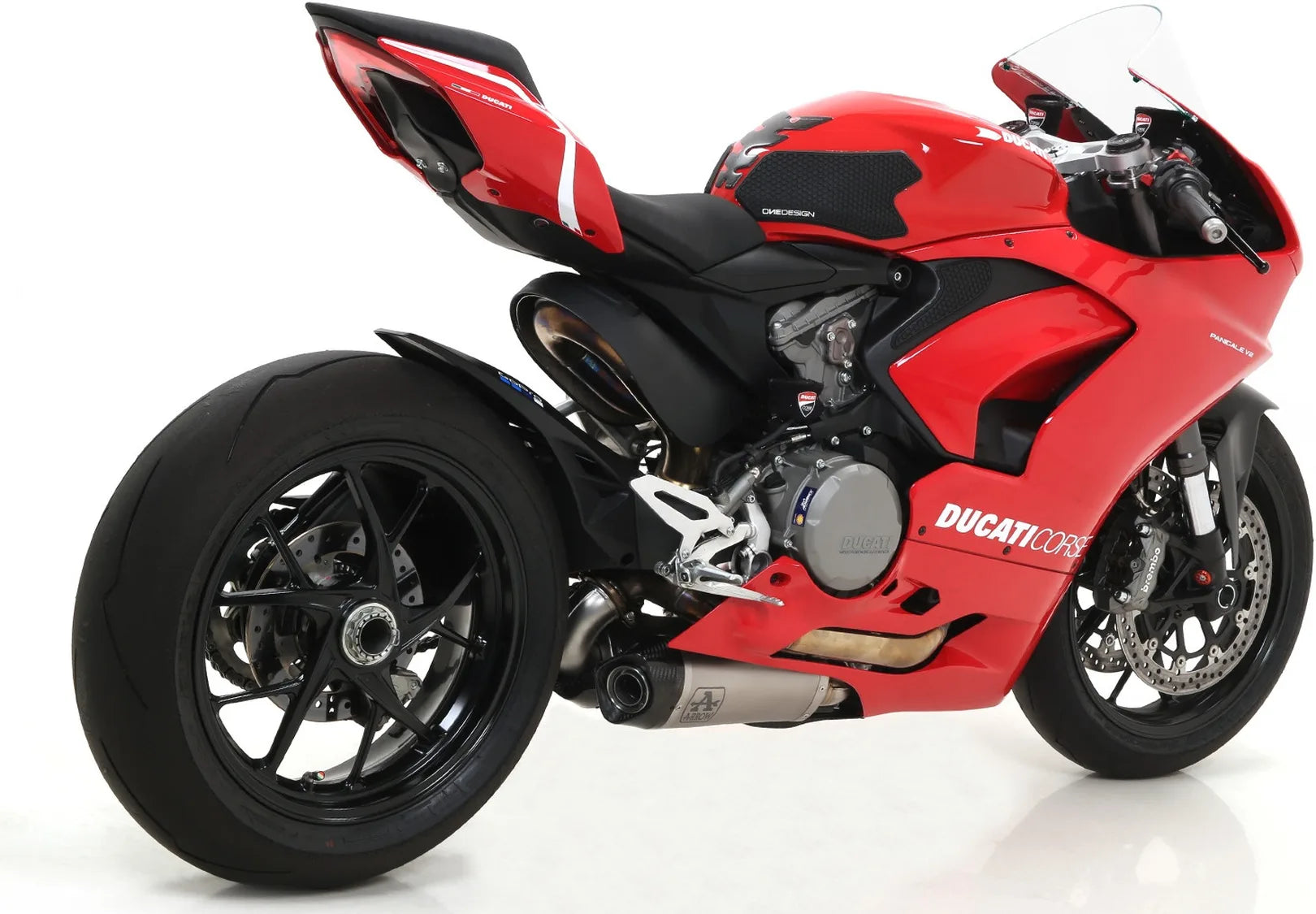 Exhaust Tip Without Sound Certification Works Titanium Carbon - Arrow Special Parts Compatible With Ducati Streetfighter V2 (2022-2024)