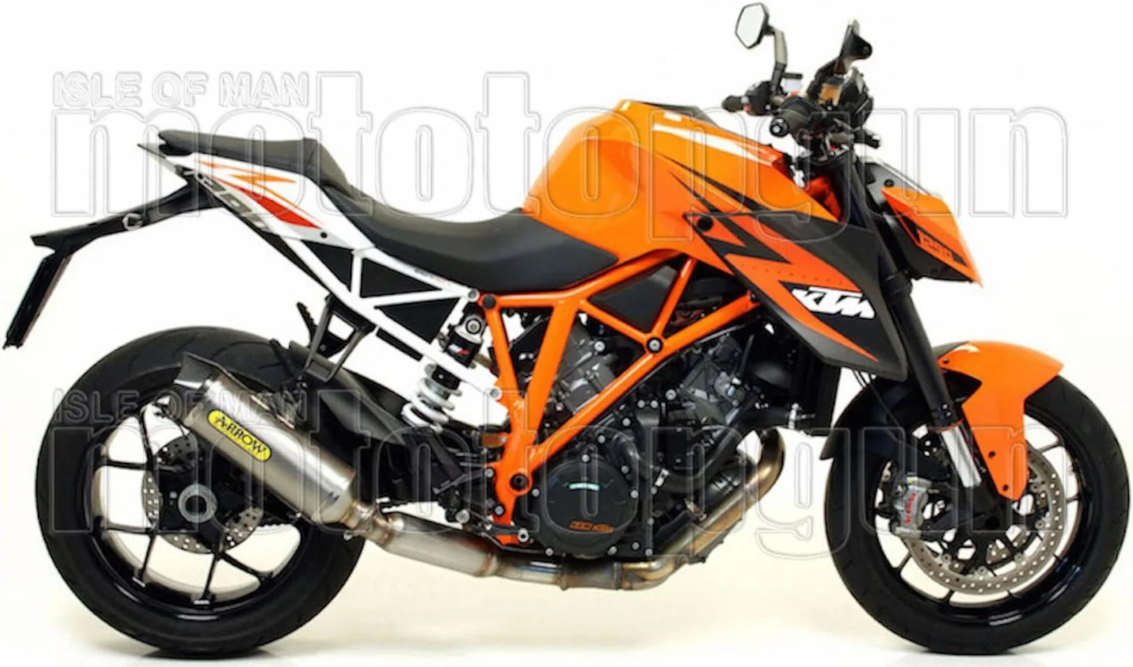 Catalytic Exhaust Tip With Sound Certification Race-Tech Titanium Carbon - Arrow Special Parts Compatible With Ktm 1290 Superduke Gt (2017-2024)