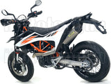 Complete Non-Catalytic Exhaust System With Sound Certification Race-Tech Titanium Carbon - Arrow Special Parts Compatible With Ktm 690 Smc R (2019-2024)