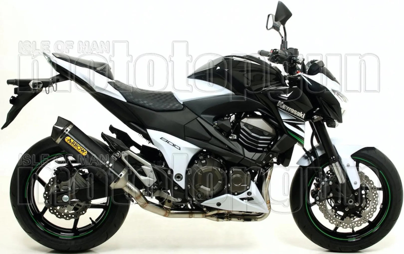 Complete Non-Catalytic Exhaust System With Sound Certification Race-Tech Carbon Carbon - Arrow Special Parts Compatible With Kawasaki Z 800 E (2013-2016)