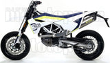 Complete Catalytic Exhaust System With Sound Certification Race-Tech Aluminium Carbon - Arrow Special Parts Compatible With Husqvarna 701 Enduro (2017-2020)
