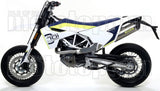 Non-Catalytic Exhaust Tip With Sound Certification Race-Tech Aluminium Carbon - Arrow Special Parts Compatible With Husqvarna 701 Enduro (2017-2020)