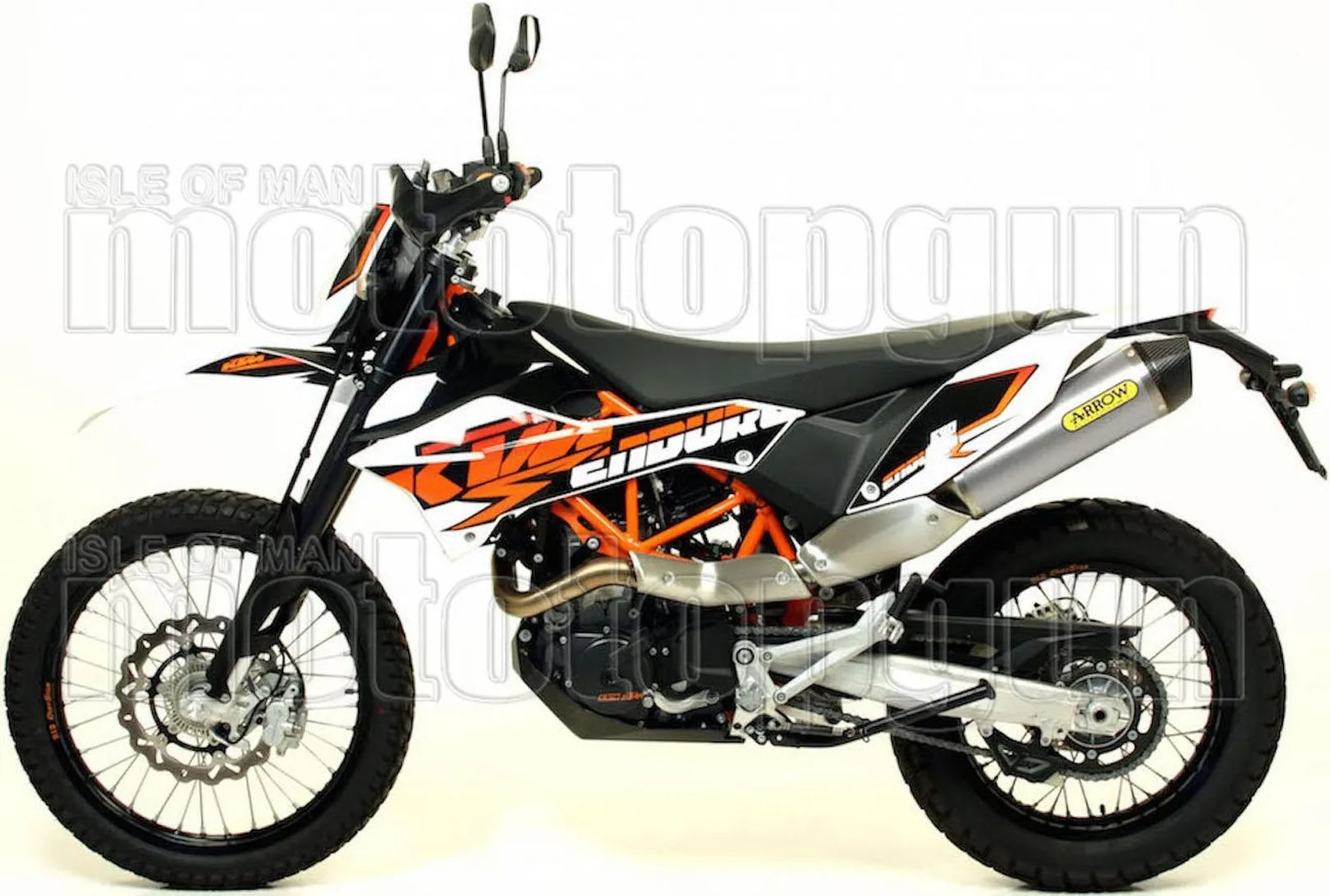 Non-Catalytic Exhaust Tip With Sound Certification Race-Tech Aluminium Carbon - Arrow Special Parts Compatible With Ktm 690 Enduro (2009-2016)