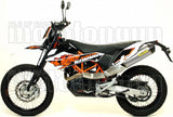 Non-Catalytic Exhaust Tip With Sound Certification Race-Tech Aluminium Carbon - Arrow Special Parts Compatible With Ktm 690 Smc (2009-2016)