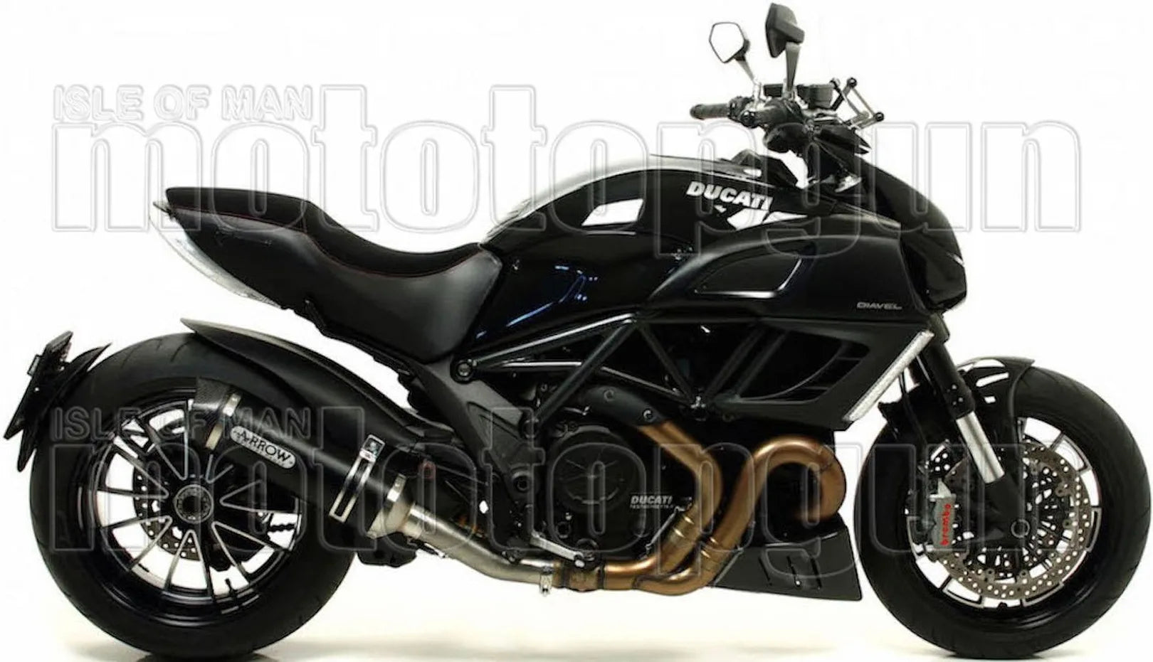 Catalytic Exhaust Tip With Sound Certification Race-Tech Black Aluminium Carbon - Arrow Special Parts Compatible With Ducati Monster 821 (2014-2017)