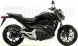 Non-Catalytic Exhaust Tip With Sound Certification Race-Tech Black Aluminium Carbon - Arrow Special Parts Compatible With Honda Nc 700 S (2012-2014)