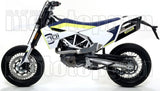Complete Non-Catalytic Exhaust System With Sound Certification Race-Tech Black Aluminium Carbon - Arrow Special Parts Compatible With Husqvarna 701 Enduro (2017-2020)