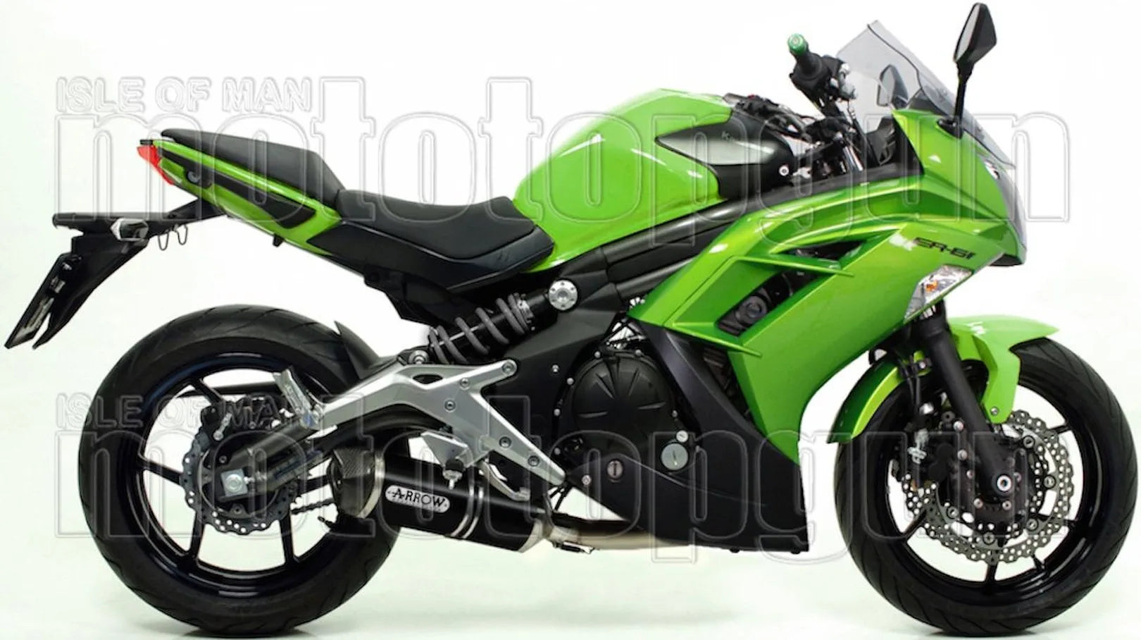 Complete Non-Catalytic Exhaust System With Sound Certification Race-Tech Black Aluminium Carbon - Arrow Special Parts Compatible With Kawasaki Versys 650 (2015-2016)