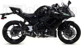 Complete Catalytic Exhaust System With Sound Certification Race-Tech Black Aluminium Carbon - Arrow Special Parts Compatible With Kawasaki Z 650 (2017-2020)