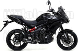 Complete Non-Catalytic Exhaust System With Sound Certification Race-Tech Black Aluminium Carbon - Arrow Special Parts Compatible With Kawasaki Versys 650 (2017-2022)