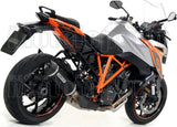 Non-Catalytic Exhaust Tip With Sound Certification Race-Tech Black Aluminium Carbon - Arrow Special Parts Compatible With Ktm 1290 Superduke Gt (2017-2024)