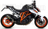 Exhaust Tip With Noise Certification Race-Tech Black Aluminium Carbon - Arrow Special Parts Compatible With Ktm 1290 Superduke R (2014-2016)