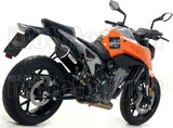 Non-Catalytic Exhaust Tip With Sound Certification Race-Tech Black Aluminium Carbon - Arrow Special Parts Compatible With Ktm 790 Duke (2018-2020)