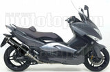 Complete Catalytic Exhaust System With Sound Certification Race-Tech Black Aluminium Carbon - Arrow Special Parts Compatible With Yamaha Xp 530 T-Max Yp (2008-2011)