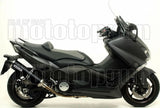 Complete Catalytic Exhaust System With Sound Certification Race-Tech Black Aluminium Carbon - Arrow Special Parts Compatible With Yamaha Xp 530 T-Max (2012-2016)