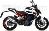Non-Catalytic Exhaust Tip With Sound Certification Thunder Aluminium Stainless Steel - Arrow Special Parts Compatible With Ktm 390 Duke (2017-2020)