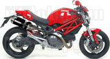 Dual Exhaust System With Sound Certification Thunder Black Aluminium Stainless Steel - Arrow Special Parts Compatible With Ducati Monster 696 (2008-2014)