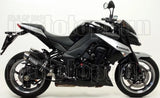 Dual Exhaust System With Sound Certification Thunder Black Aluminium Stainless Steel - Arrow Special Parts Compatible With Kawasaki Z 1000 (2017-2020)