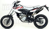 Complete Non-Catalytic Exhaust System With Sound Certification Thunder Black Aluminium Stainless Steel - Arrow Special Parts Compatible With Yamaha Wr 125 R (2009-2016)