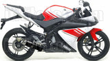 Exhaust Tip With Noise Certification Thunder Black Aluminium Stainless Steel - Arrow Special Parts Compatible With Yamaha Yzf-R 125 (2008-2013)