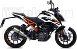 Non-Catalytic Exhaust Tip With Sound Certification Thunder Titanium Carbon - Arrow Special Parts Compatible With Ktm 390 Duke (2017-2020)