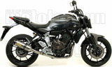 Complete Catalytic Exhaust System With Sound Certification Thunder Titanium Carbon - Arrow Special Parts Compatible With Yamaha Tracer 700 (2016-2019)