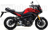 Complete Catalytic Exhaust System With Sound Certification Thunder Carbon Carbon - Arrow Special Parts Compatible With Yamaha Mt-09 Tracer (2015-2020)