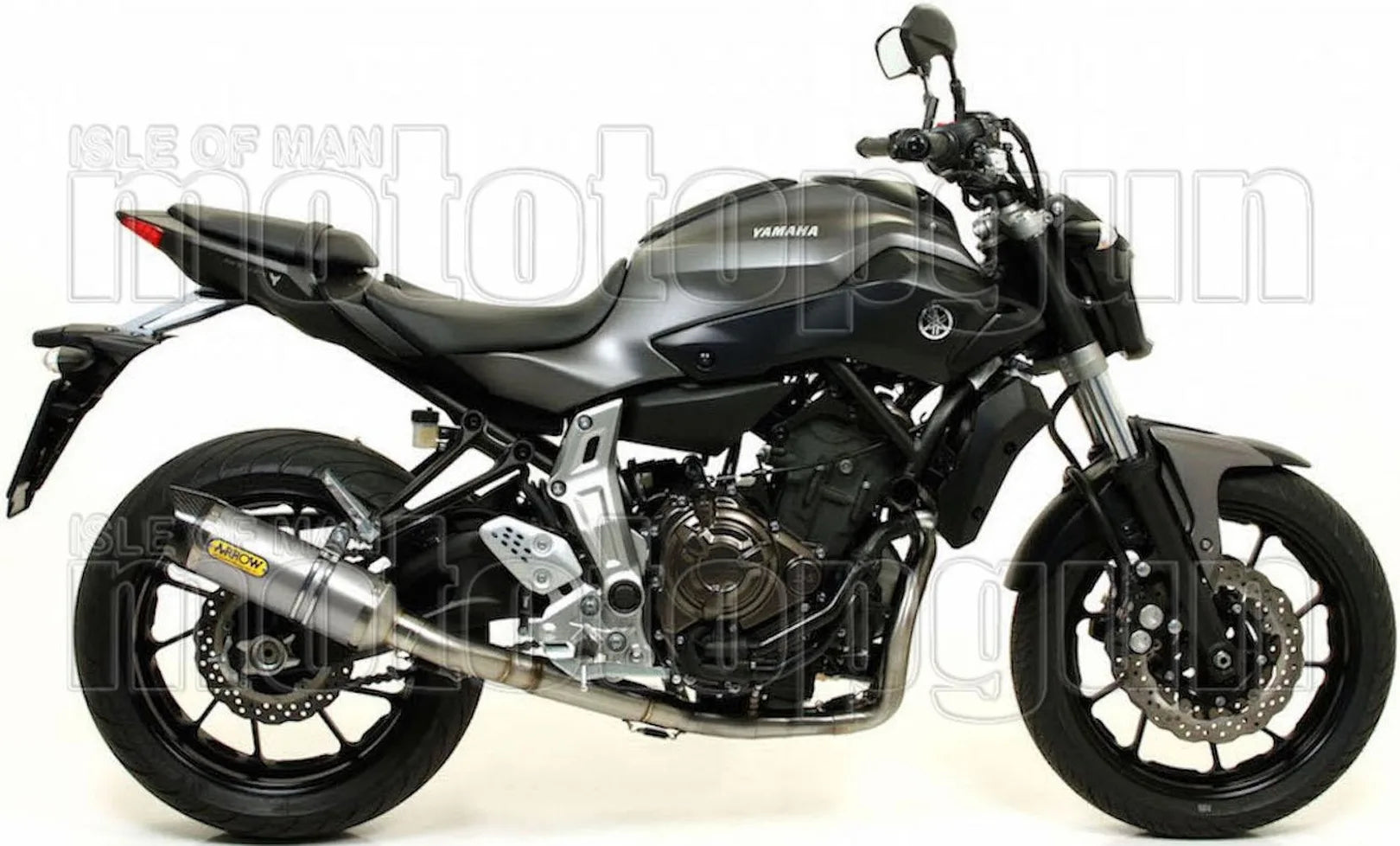 Complete Catalytic Exhaust System With Sound Certification Thunder Aluminium Carbon - Arrow Special Parts Compatible With Yamaha Tracer 700 (2016-2019)