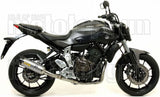 Complete Catalytic Exhaust System With Sound Certification Thunder Aluminium Carbon - Arrow Special Parts Compatible With Yamaha Tracer 700 (2016-2019)