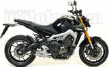 Complete Non-Catalytic Exhaust System With Sound Certification Thunder Aluminium Carbon - Arrow Special Parts Compatible With Yamaha Mt-09 (2013-2020)
