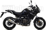 Complete Non-Catalytic Exhaust System With Sound Certification Thunder Aluminium Carbon - Arrow Special Parts Compatible With Yamaha Tracer 700 (2016-2019)