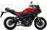 Complete Catalytic Exhaust System With Sound Certification Thunder Aluminium Carbon - Arrow Special Parts Compatible With Yamaha Tracer 900 Gt (2018-2020)