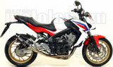 Complete Catalytic Exhaust System With Sound Certification Thunder Black Aluminium Carbon - Arrow Special Parts Compatible With Honda Cb 650 F (2014-2018)