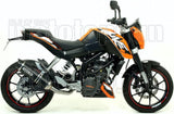 Non-Catalytic Exhaust Tip With Sound Certification Thunder Black Aluminium Carbon - Arrow Special Parts Compatible With Ktm 125 Duke (2011-2016)