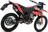 Complete Non-Catalytic Exhaust System With Sound Certification Thunder Black Aluminium Carbon - Arrow Special Parts Compatible With Um Dsr Ex 125 (2018-2020)
