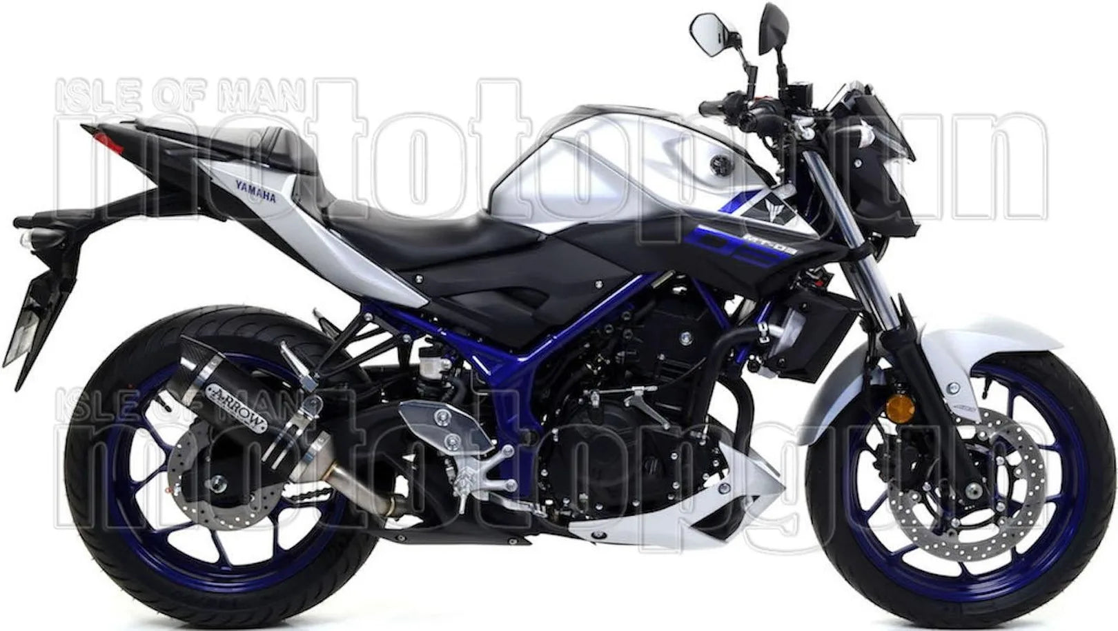 Exhaust Tip With Noise Certification Thunder Black Aluminium Carbon - Arrow Special Parts Compatible With Yamaha Yzf-R3 (2015-2017)