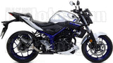 Exhaust Tip With Noise Certification Thunder Black Aluminium Carbon - Arrow Special Parts Compatible With Yamaha Mt-03 (2018-2019)