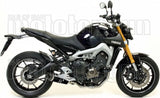 Complete Catalytic Exhaust System With Sound Certification Thunder Black Aluminium Carbon - Arrow Special Parts Compatible With Yamaha Mt-09 Tracer (2015-2020)