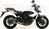 Complete Catalytic Exhaust System With Sound Certification Thunder Black Aluminium Carbon - Arrow Special Parts Compatible With Yamaha Xj6 600 (2009-2015)