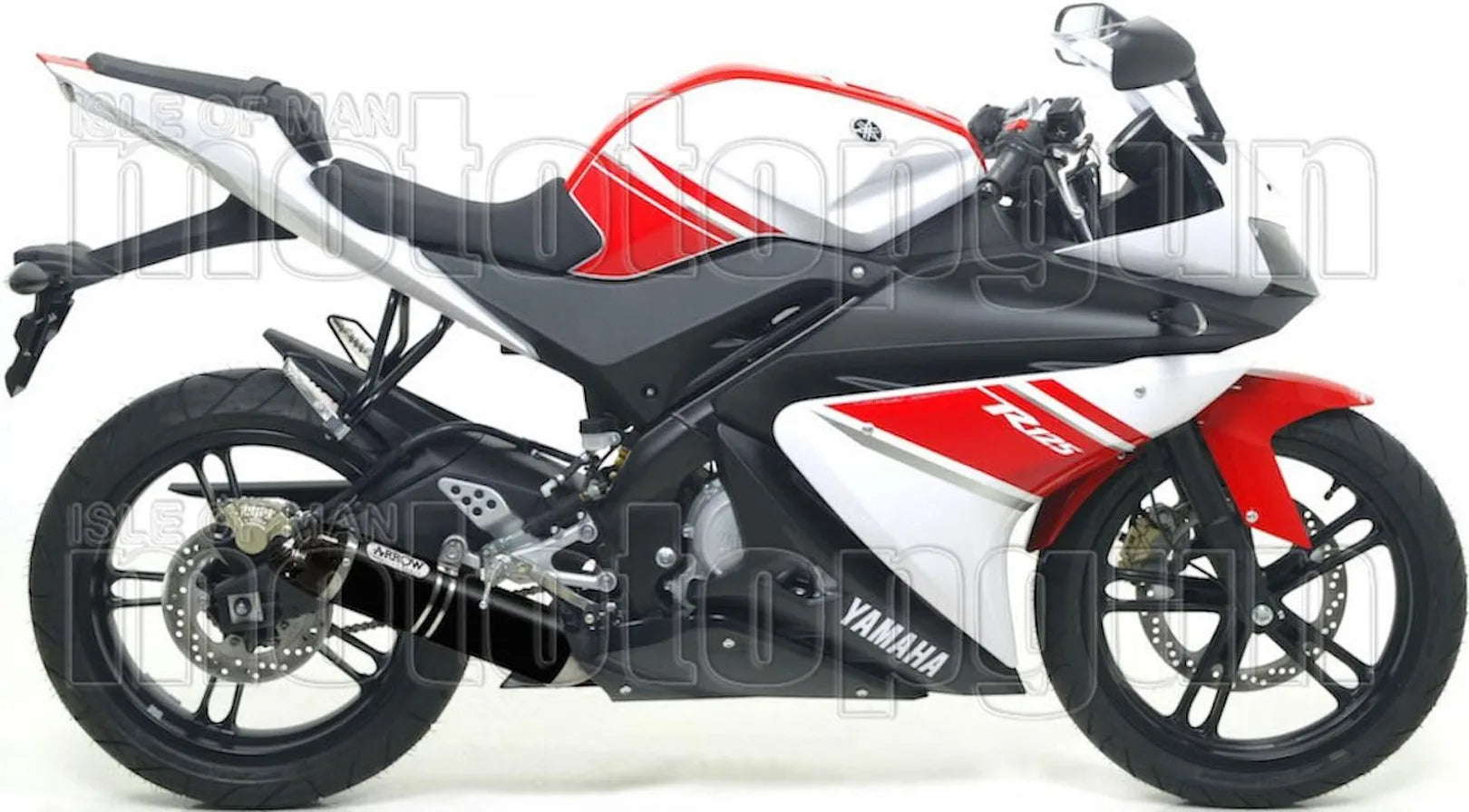 Exhaust Tip With Noise Certification Thunder Black Aluminium Carbon - Arrow Special Parts Compatible With Yamaha Yzf-R 125 (2014-2016)